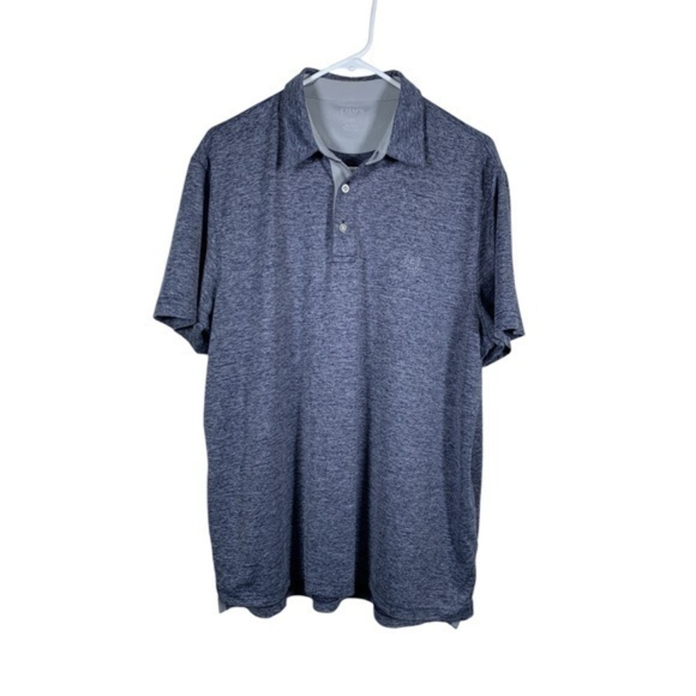 Chaps Ralph Lauren Blue Heather Polo Performance Golf Polo Shirt Large EUC #1512